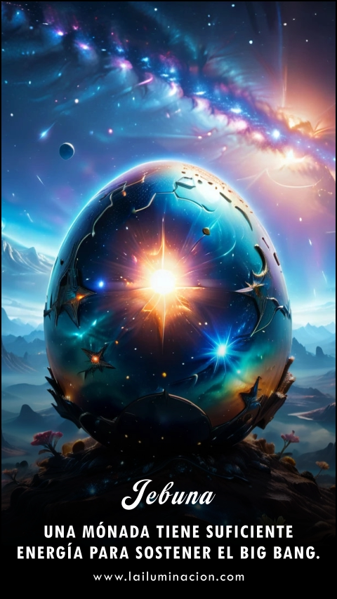 Imagen de la frase: Una mónada tiene suficiente energía para sostener el Big Bang. Imagen de la frase: Una mónada tiene suficiente energía para sostener el Big Bang.
