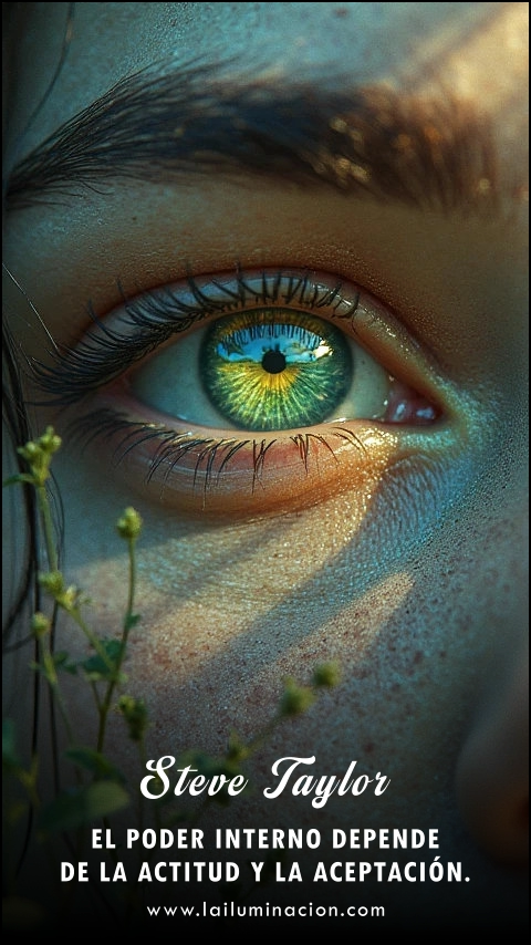 Imagen de la frase: El poder interno depende de la actitud y la aceptación.