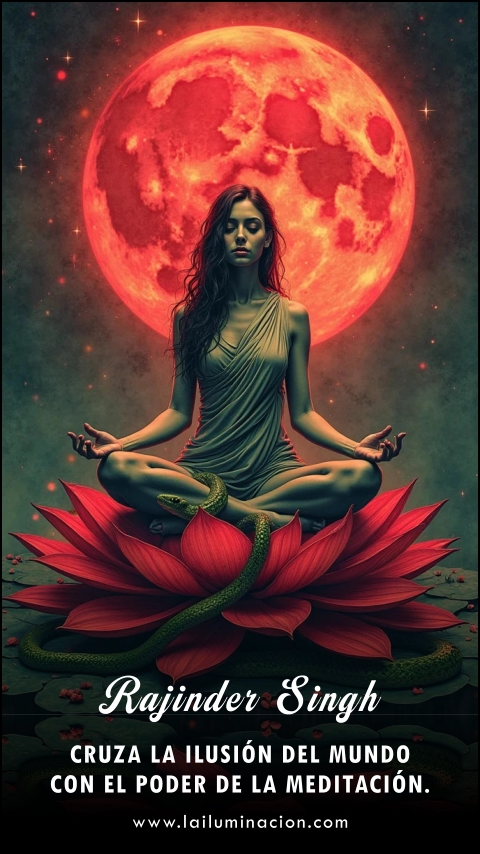 Imagen de la frase: Cruza la ilusión del mundo con el poder de la meditación. Imagen de la frase: Cruza la ilusión del mundo con el poder de la meditación.