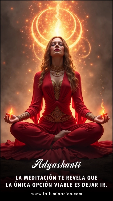 Imagen de la frase: La meditación te revela que la única opción viable es dejar ir. Imagen de la frase: La meditación te revela que la única opción viable es dejar ir.