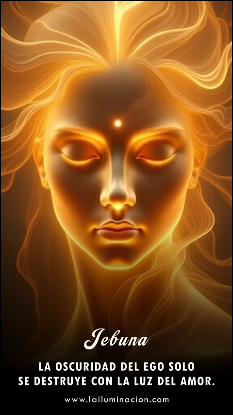 Imagen de la frase: La oscuridad del ego solo se destruye con la luz del amor. Imagen de la frase: La oscuridad del ego solo se destruye con la luz del amor.
