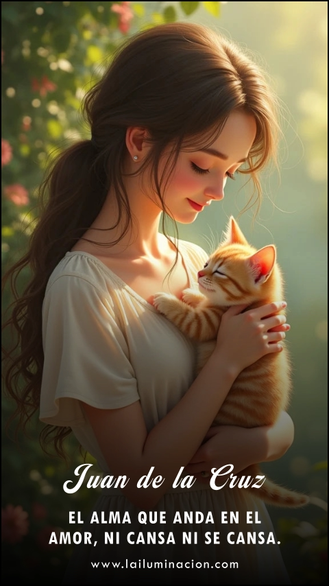 Imagen de la frase: El alma que anda en el amor, ni cansa ni se cansa. Imagen de la frase: El alma que anda en el amor, ni cansa ni se cansa.