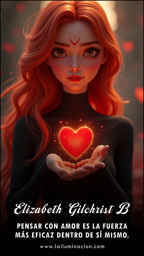 Imagen de la frase: Pensar con amor es la fuerza más eficaz dentro de sí mismo.