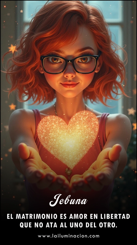 Imagen de la frase: El matrimonio es amor en libertad que no ata al uno del otro.