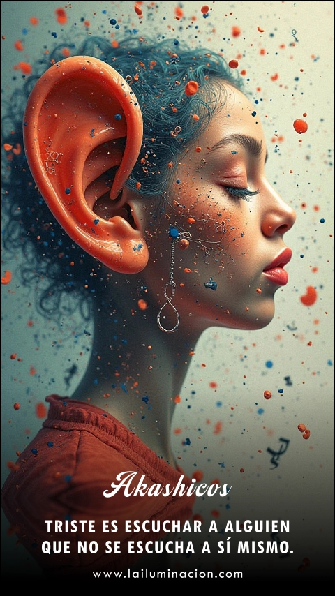 Imagen de la frase: Triste es escuchar a alguien que no se escucha a sí mismo. Imagen de la frase: Triste es escuchar a alguien que no se escucha a sí mismo.