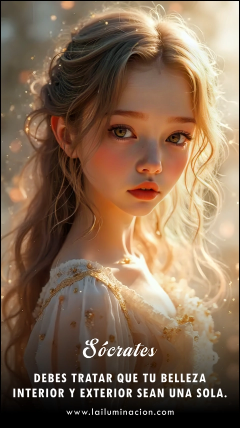 Imagen de la frase: Debes tratar que tu belleza interior y exterior sean una sola.