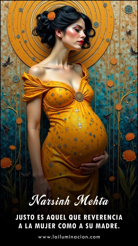 Imagen de la frase: Justo es aquel que reverencia a la mujer como a su madre.
