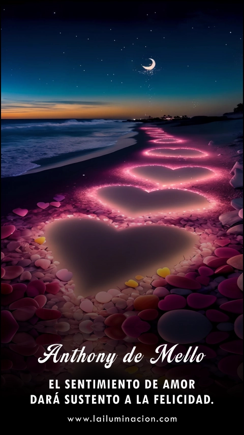 Imagen de la frase: El sentimiento de amor dará sustento a la felicidad.