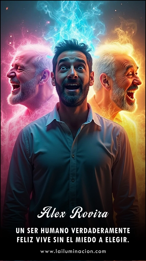Imagen de la frase: Un ser humano verdaderamente feliz vive sin el miedo a elegir.
