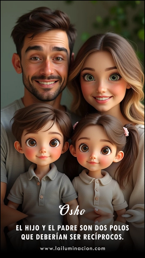 Imagen de la frase: El hijo y el padre son dos polos que deberían ser recíprocos.