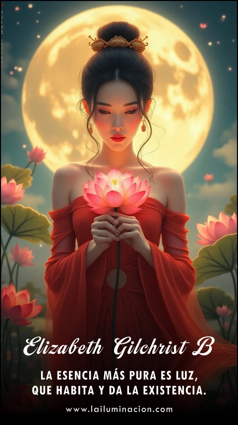 Imagen de la frase: La esencia más pura es luz, que habita y da la existencia. Imagen de la frase: La esencia más pura es luz, que habita y da la existencia.