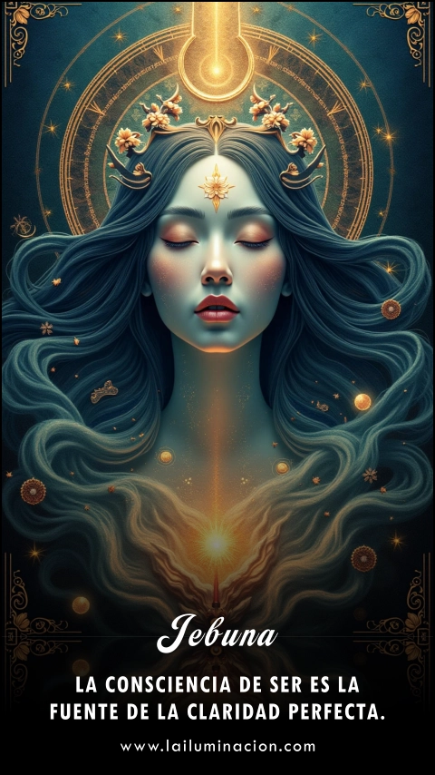 Imagen de la frase: La consciencia de ser es la fuente de la claridad perfecta. Imagen de la frase: La consciencia de ser es la fuente de la claridad perfecta.