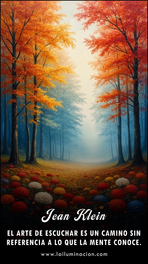 Imagen de la frase: El arte de escuchar es un camino sin referencia a lo que la mente conoce.