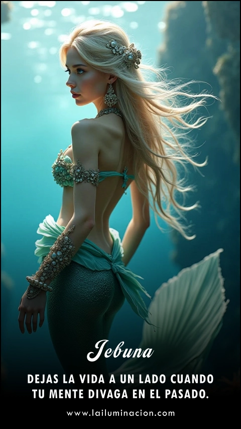 «Dejas la vida a un lado cuando tu mente divaga en el pasado.» Frase de Jebuna