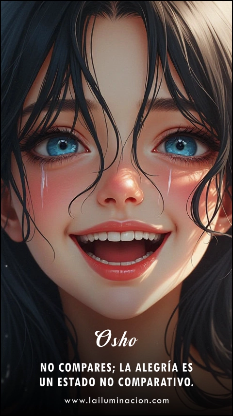 «No compares, la alegría es un estado no comparativo.» Frase de Osho «No compares, la alegría es un estado no comparativo.» Frase de Osho