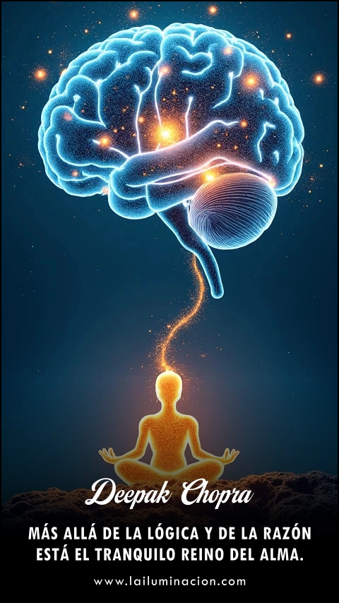 «Más allá de la lógica y de la razón está el tranquilo reino del alma.» Frase de Deepak Chopra