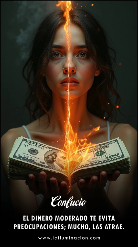 «El dinero moderado te evita preocupaciones; mucho, las atrae.» Frase de Confucio