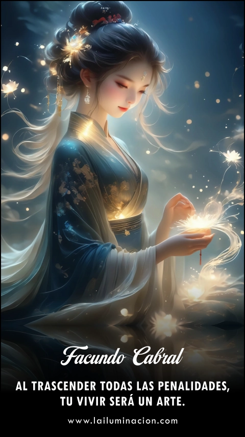 «Al trascender todas las penalidades tu vivir será un arte.» Frase de Facundo Cabral