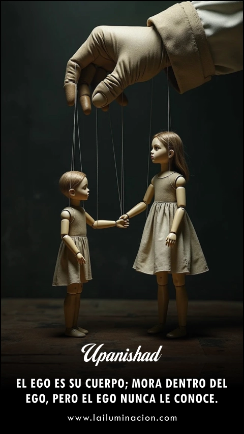 «El ego es su cuerpo; mora dentro del ego, pero el ego nunca le conoce.» Frase de Upanishad