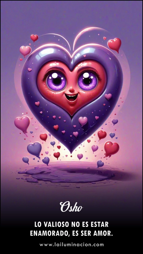 «Lo valioso no es estar enamorado, es ser amor.» Frase de Osho
