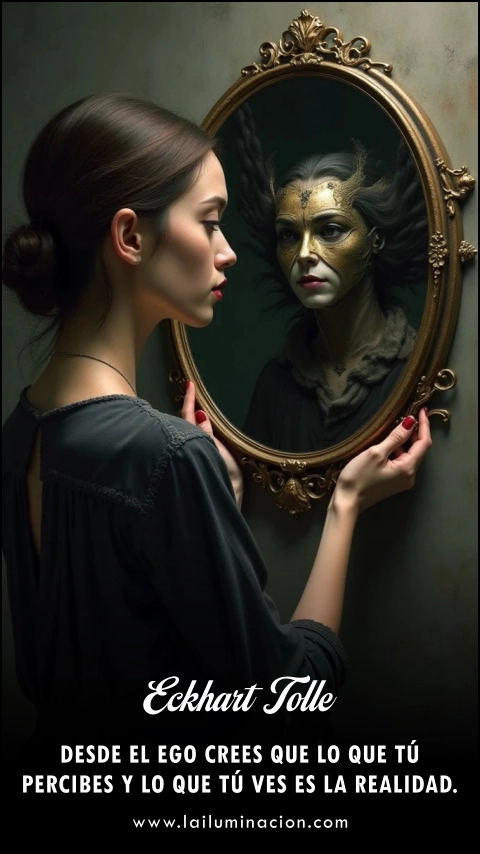 «Desde el ego crees que lo que tú percibes y lo que tú ves es la realidad.» Frase de Eckhart Tolle