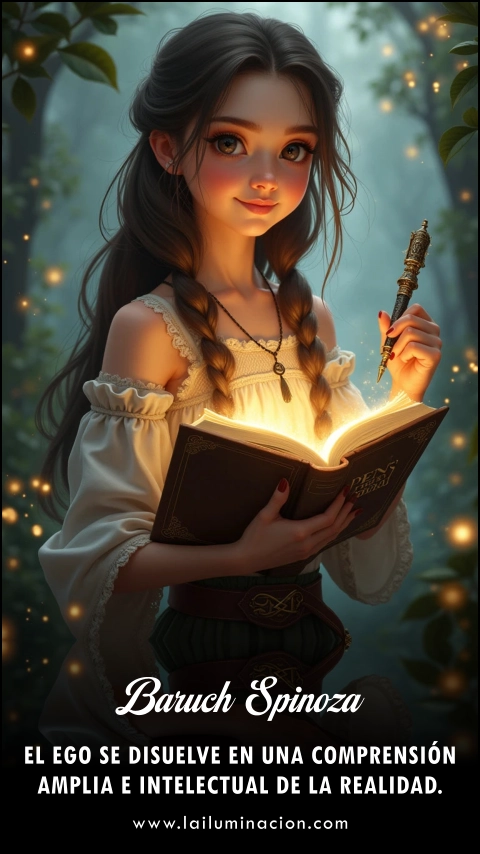 «El ego se disuelve en una comprensión amplia e intelectual de la realidad.» Frase de Baruch Spinoza