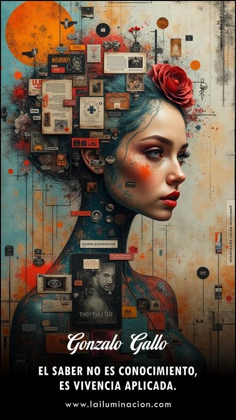 «El saber no es conocimiento, es vivencia aplicada.» Frase de Gonzalo Gallo