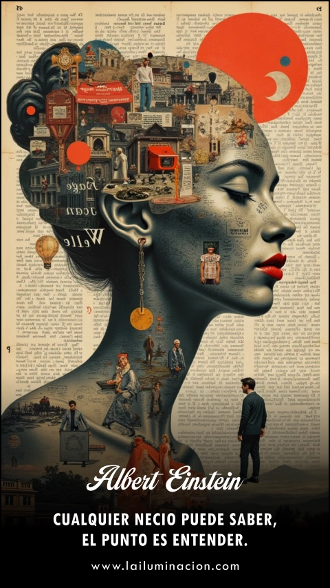 «Cualquier necio puede saber, el punto es entender.» Frase de Albert Einstein