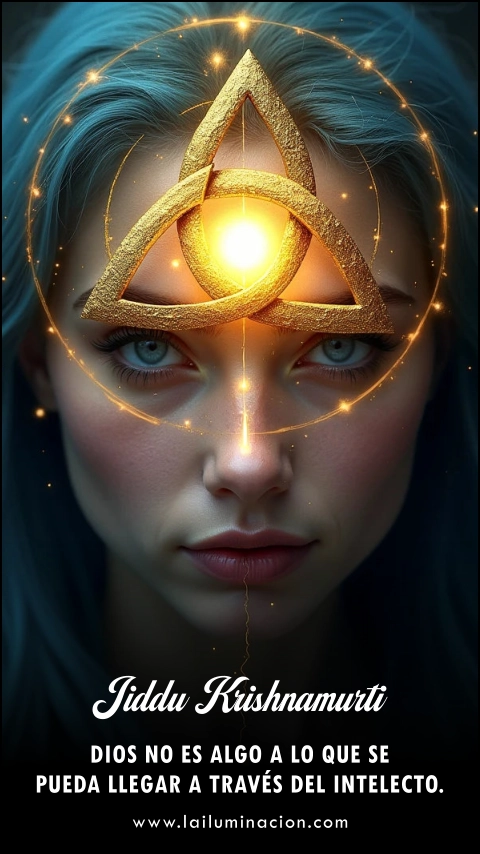«Dios no es algo a lo que se pueda llegar a través del intelecto.» Frase de Jiddu Krishnamurti
