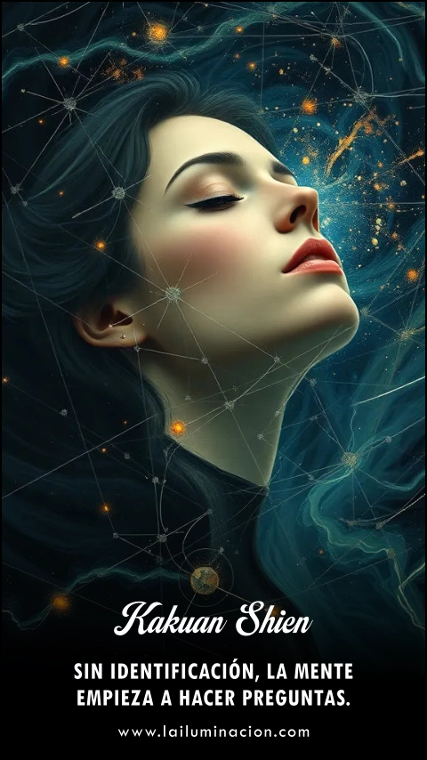 «Sin identificación, la mente empieza a hacer preguntas.» Frase de Kakuan Shien