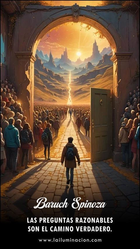 «Las preguntas razonables son el camino verdadero.» Frase de Baruch Spinoza