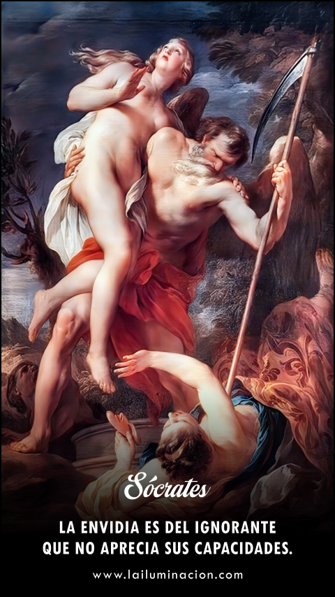 La envidia es del ignorante que no aprecia sus capacidades. Frase de Socrates