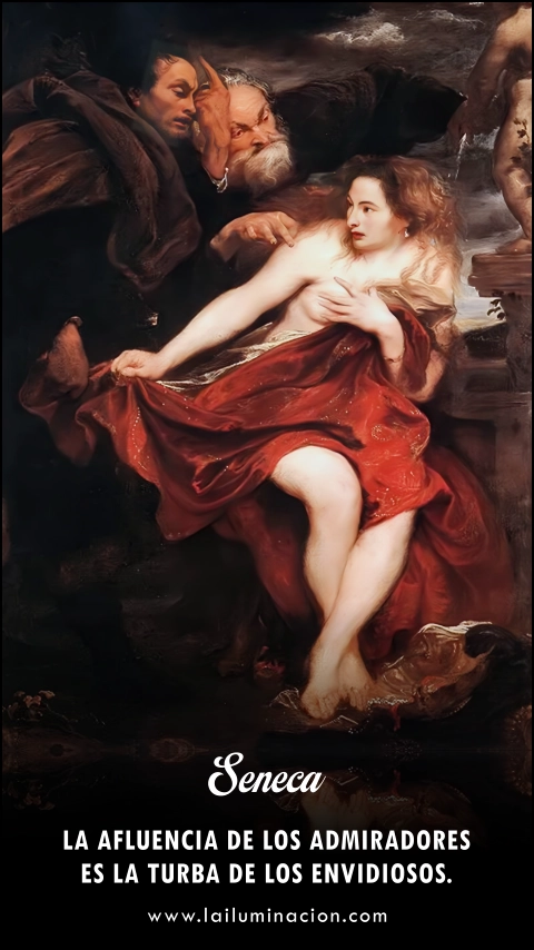 La afluencia de los admiradores es la turba de los envidiosos. Frase de Seneca