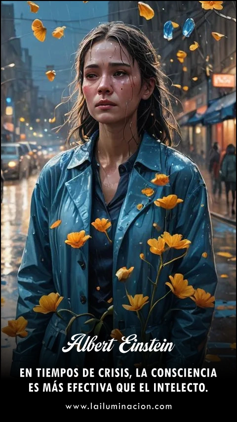 «En tiempos de crisis, la consciencia es más efectiva que el intelecto.» Frase de Albert Einstein