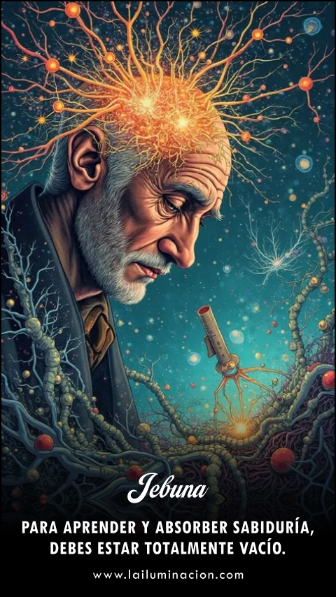 Imagen de la frase: Para aprender y absorber sabiduría, debes estar totalmente vacío.