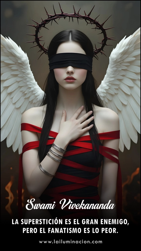 La superstición es el gran enemigo, pero el fanatismo es lo peor. Frase de Swami Vivekananda