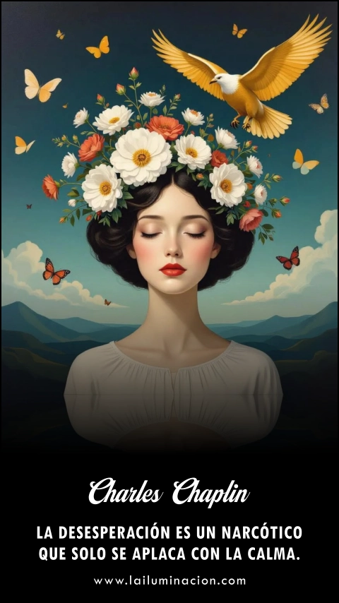 Imagen de la frase: La desesperación es un narcótico que solo se aplaca con la calma.