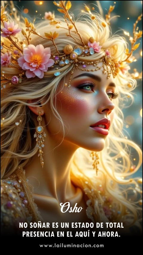 No soñar es un estado de total presencia en el aquí y ahora. Frase de Osho