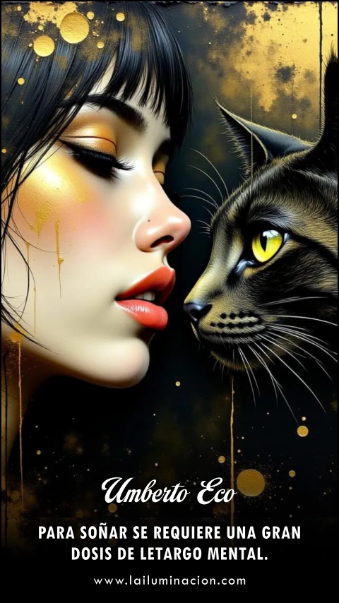 Para soñar se requiere de una gran dosis de letargo mental. Frase de Umberto Eco