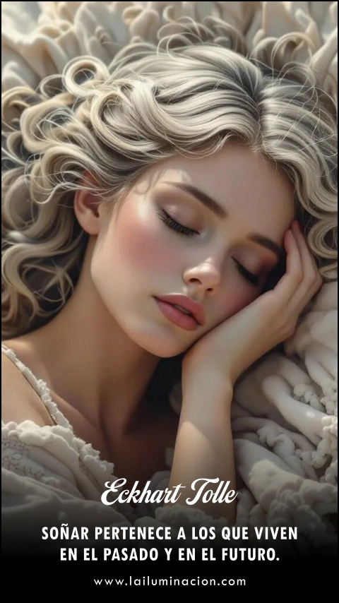 Soñar pertenece a los que viven en el pasado y en el futuro. Frase de Eckhart Tolle