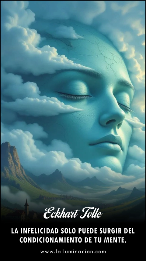 Imagen de la frase: La infelicidad solo puede surgir del condicionamiento de tu mente.