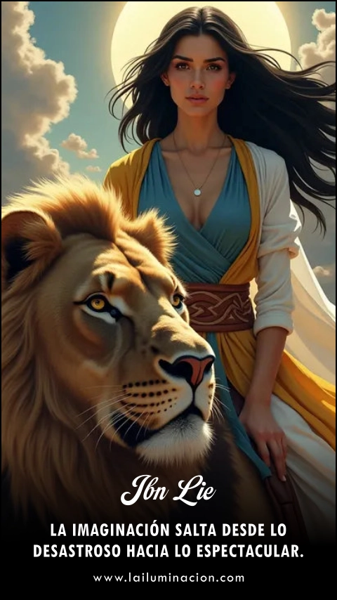 Imagen de la frase: La imaginación salta desde lo desastroso hacia lo espectacular.