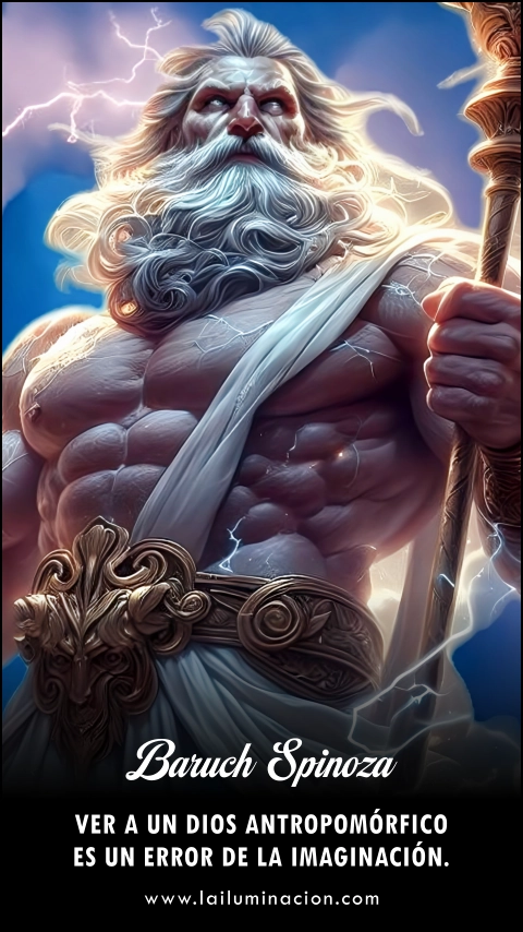Imagen de la frase: Ver a un Dios antropomórfico es un error de la imaginación.