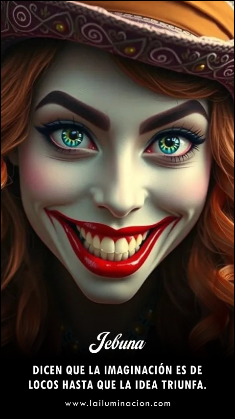 Dicen que la imaginación es de locos hasta que la idea triunfa. Frase de Jebuna