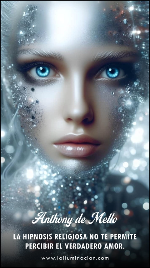 La hipnosis religiosa no te permite percibir el verdadero amor. Frase de Anthony De Mello