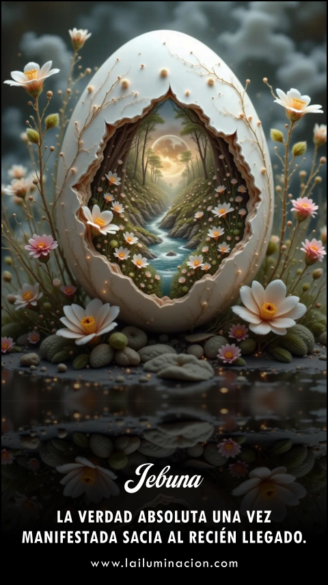 Imagen de la frase: La verdad absoluta una vez manifestada sacia al recién llegado.