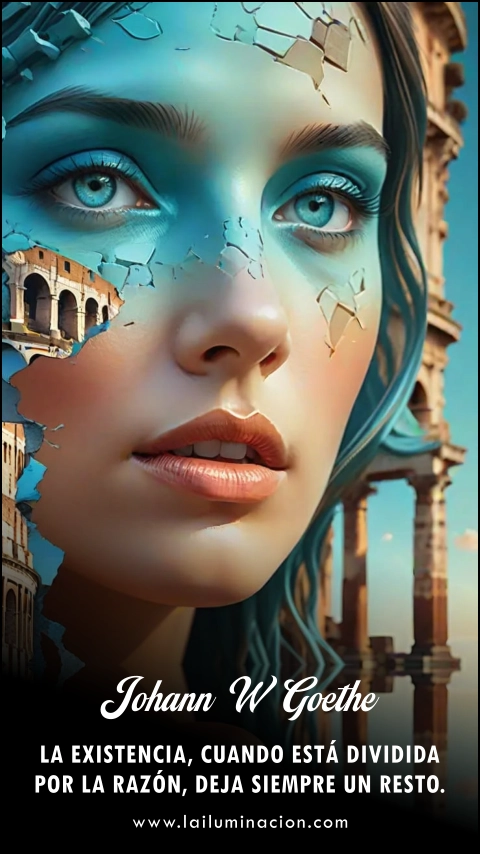 Imagen de la frase: La existencia, cuando está dividida por la razón, deja siempre un resto.