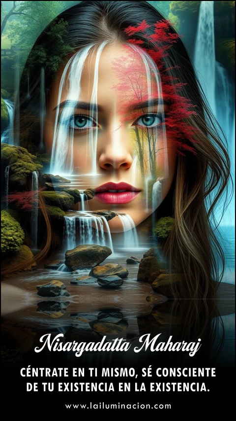 Céntrate en ti mismo, sé consciente de tu existencia en la existencia. Frase de Nisargadatta Maharaj