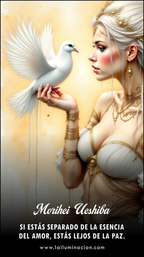 Imagen de la frase: Si estás separado de la esencia del amor, estás lejos de la paz.