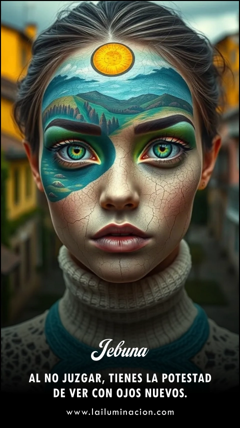 Imagen de la frase: Al no juzgar, tienes la potestad de ver con ojos nuevos.